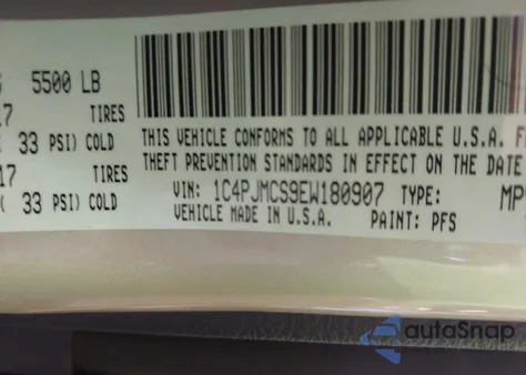 2014 Jeep Cherokee Latitude from USA, damaged, VIN 1C4PJMCS9EW180907